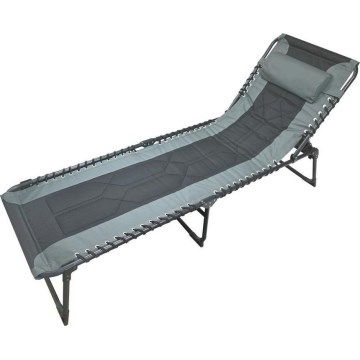 Foldable camping cot, grey
