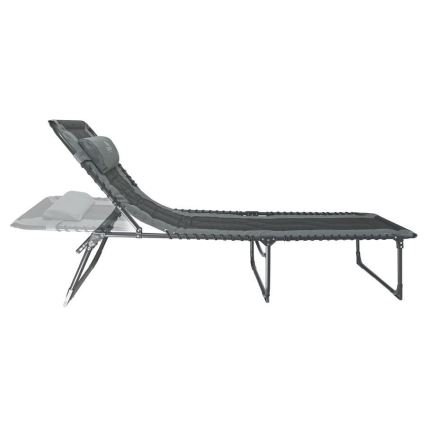 Foldable camping cot, grey
