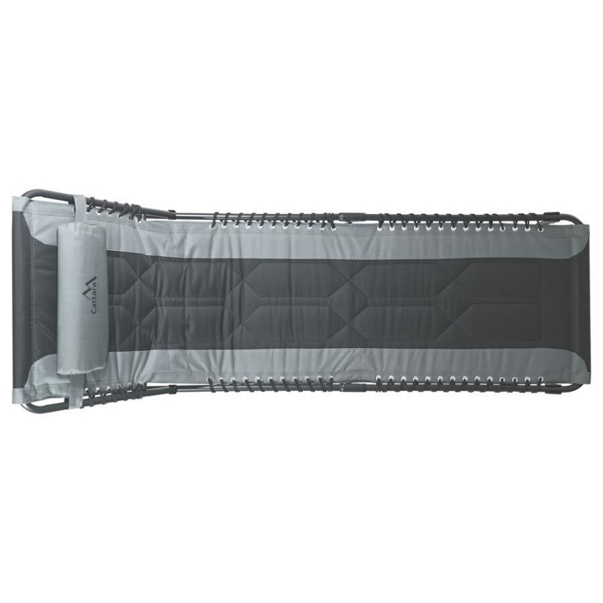 Foldable camping cot, grey