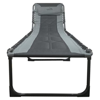 Foldable camping cot, grey