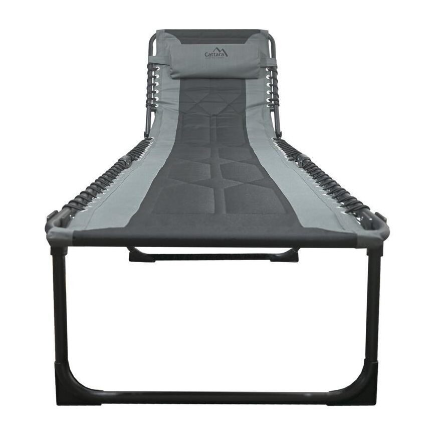 Foldable camping cot, grey