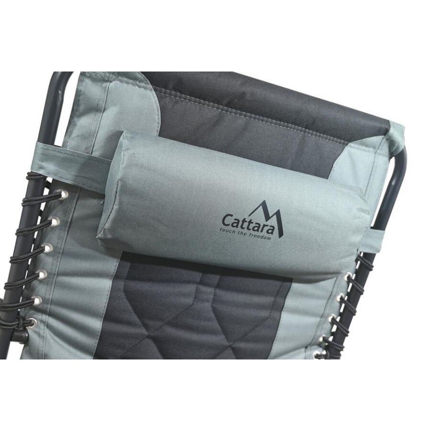 Foldable camping cot, grey