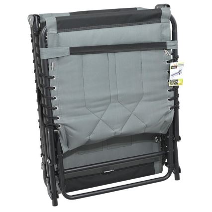 Foldable camping cot, grey