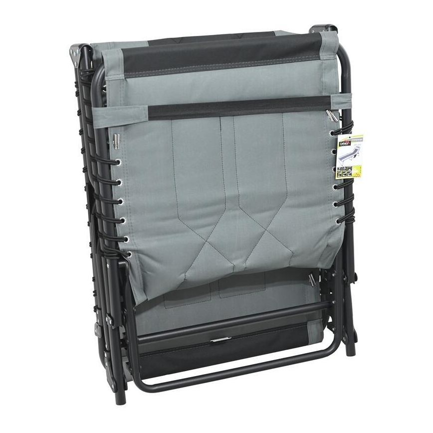 Foldable camping cot, grey