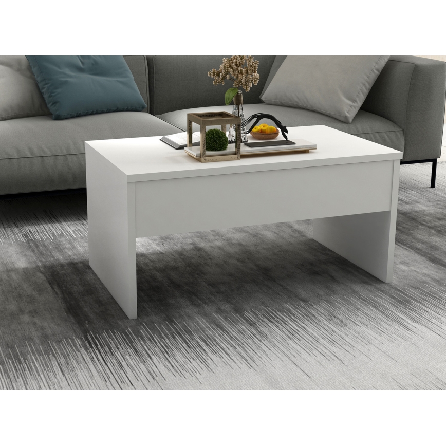 Foldable coffee table AKILLI 44,8x90 cm white