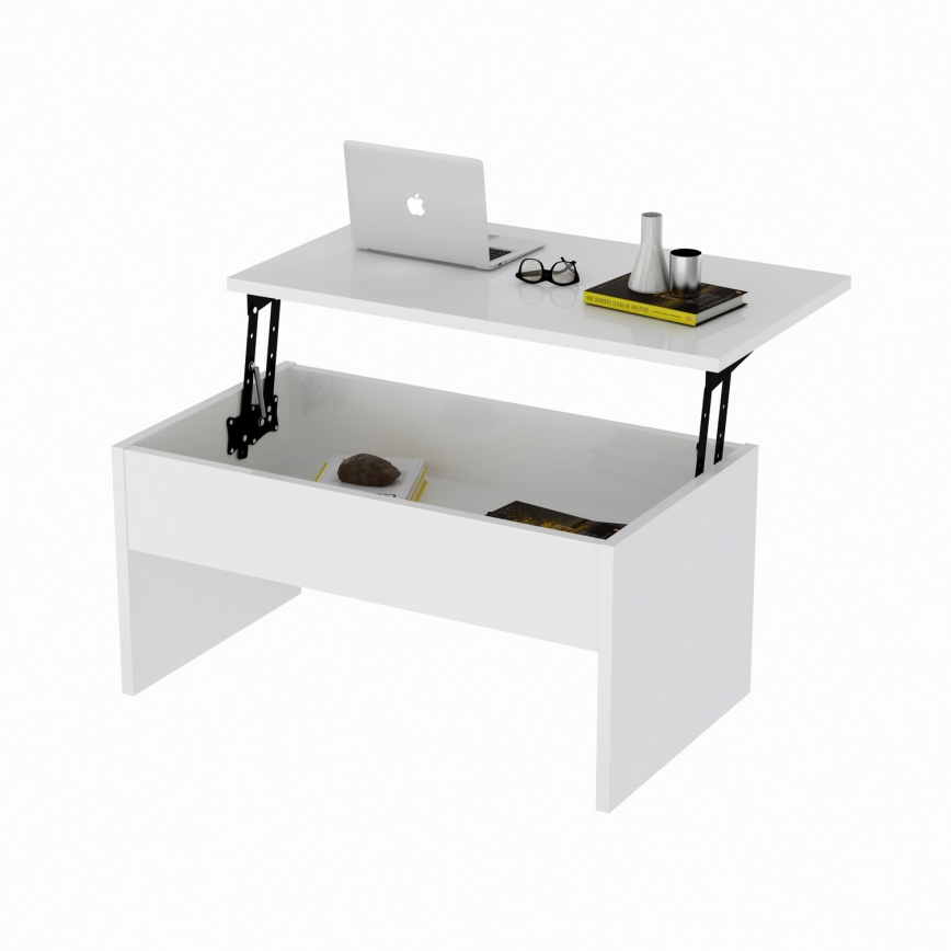 Foldable coffee table AKILLI 44,8x90 cm white