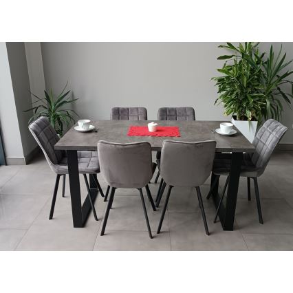 Foldable dining table COLIN grey