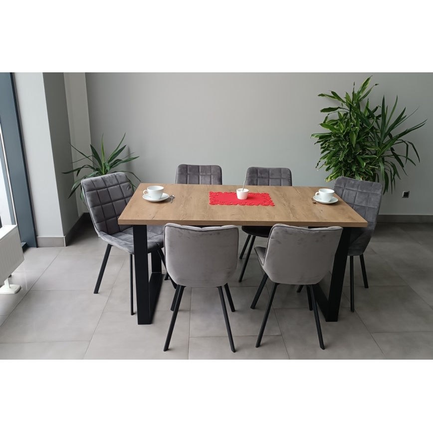 Foldable dining table COLIN oak