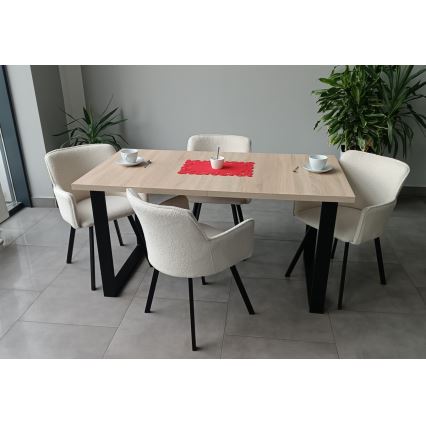 Foldable dining table COLIN oak sonoma