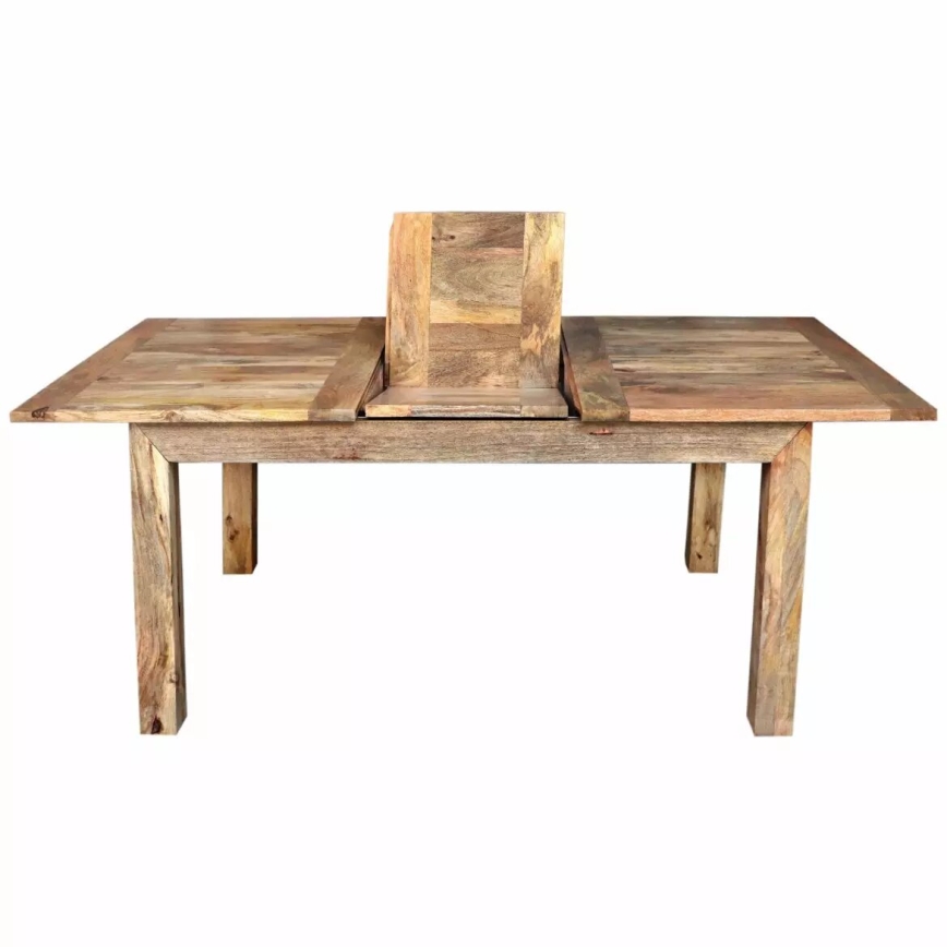 Foldable dining table HINA 180x90 cm solid wood/mango tree