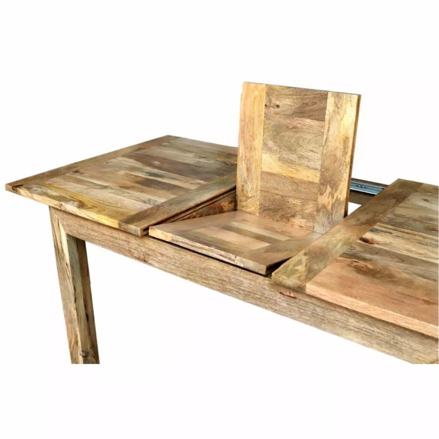 Foldable dining table HINA 180x90 cm solid wood/mango tree