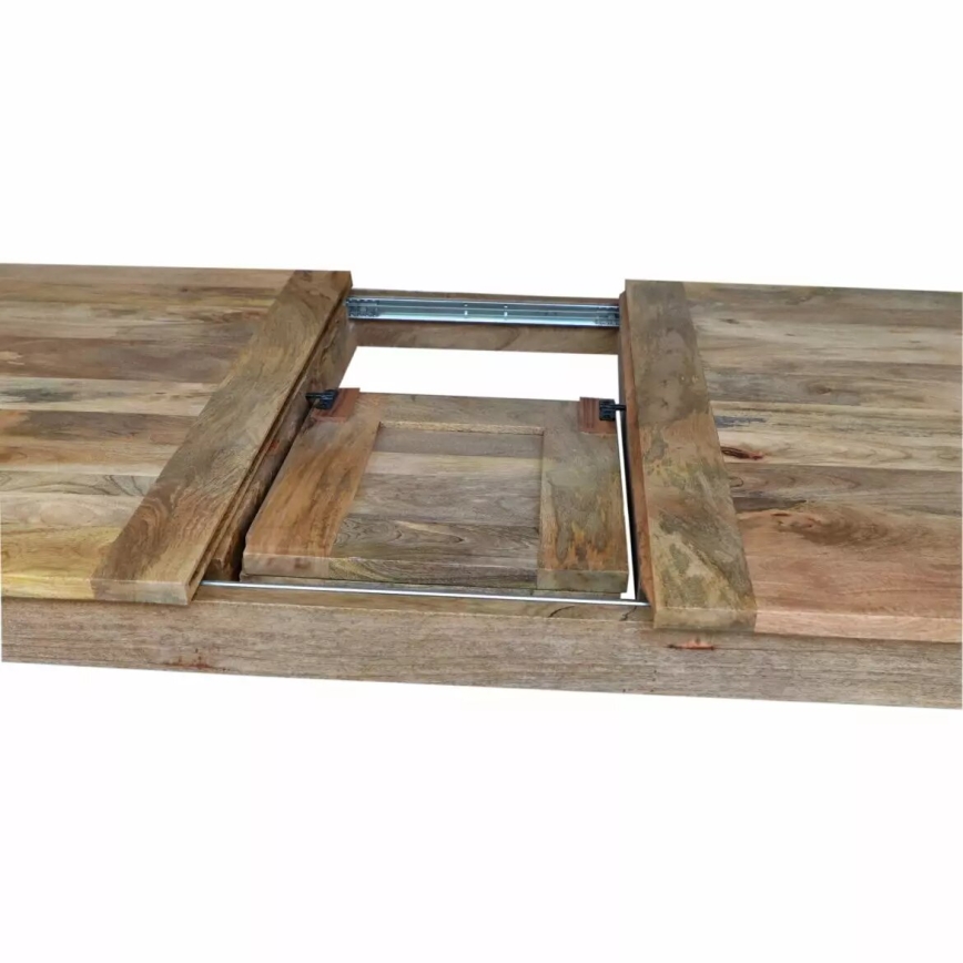 Foldable dining table HINA 180x90 cm solid wood/mango tree