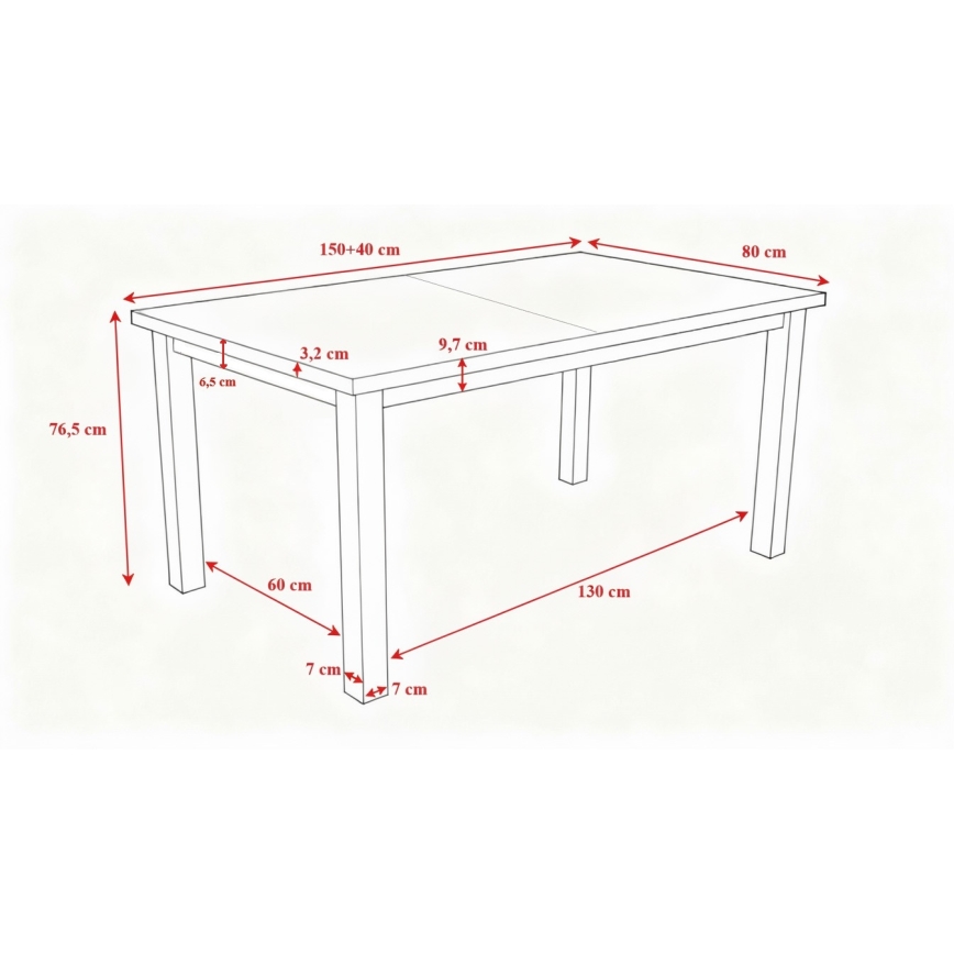 Foldable dining table LIAM oak sonoma