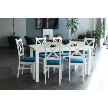 Foldable dining table LIAM white