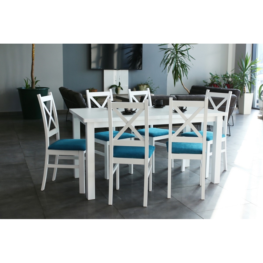 Foldable dining table LIAM white