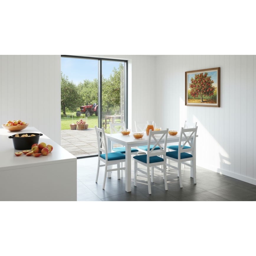 Foldable dining table LIAM white