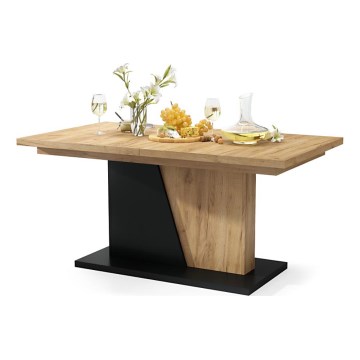 Foldable dining table NINO oak/black