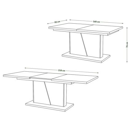 Foldable dining table NINO white