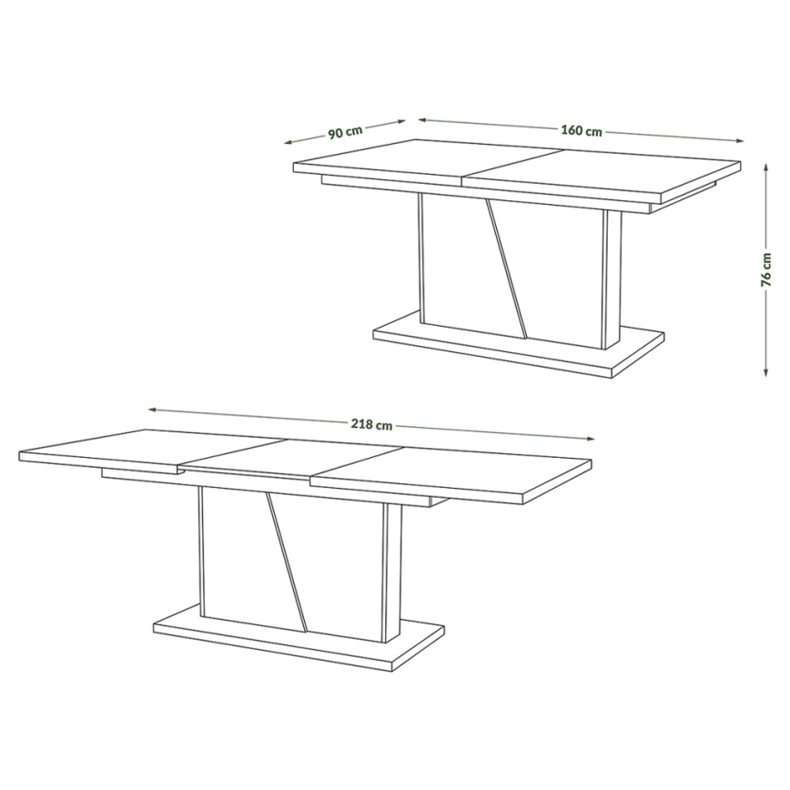 Foldable dining table NINO white