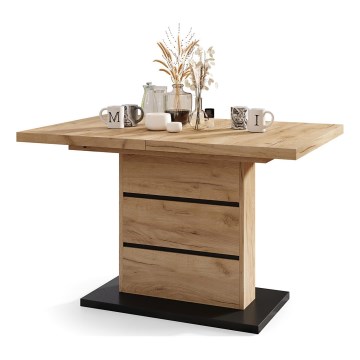 Foldable dining table PAOLO oak/black
