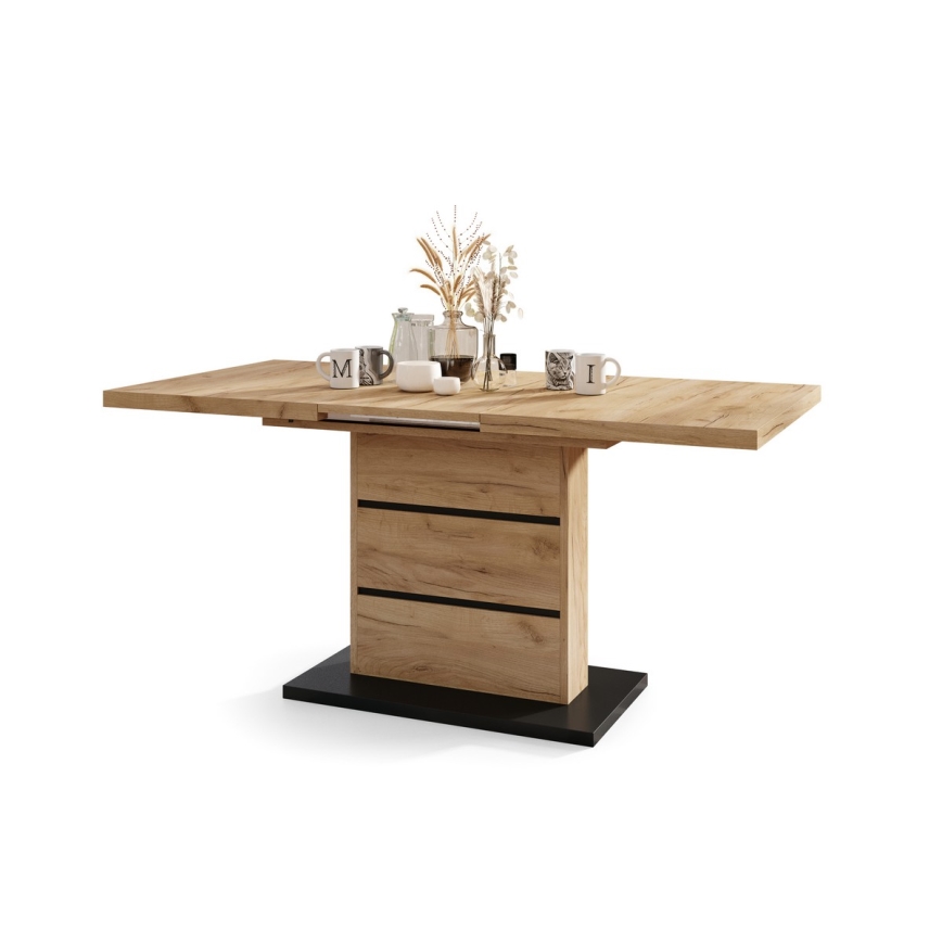 Foldable dining table PAOLO oak/black