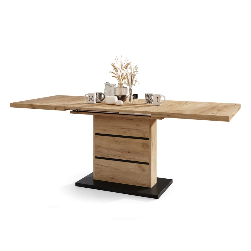 Foldable dining table PAOLO oak/black