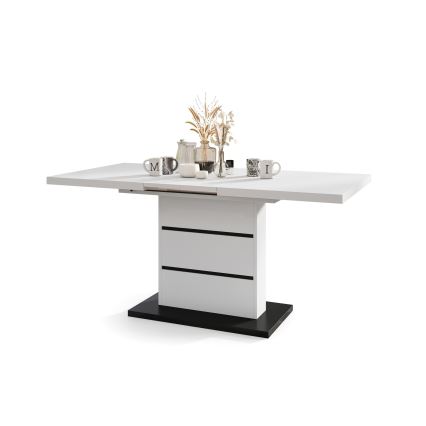 Foldable dining table PAOLO white/black