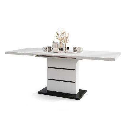 Foldable dining table PAOLO white/black