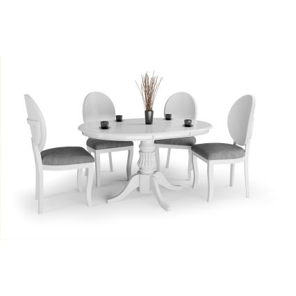 Foldable dining table WILLIAM 75x124 cm white
