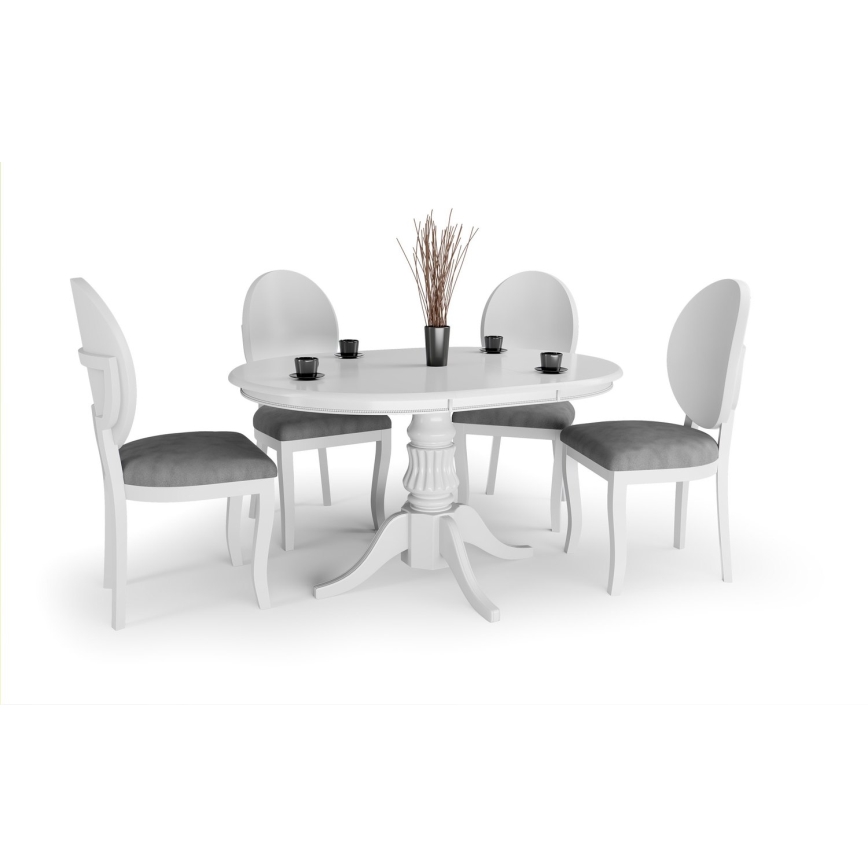 Foldable dining table WILLIAM 75x124 cm white