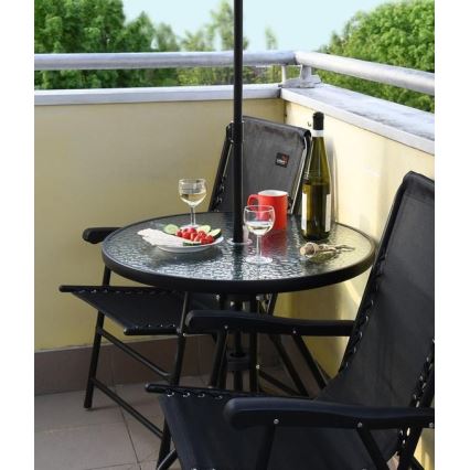 Foldable garden chair black