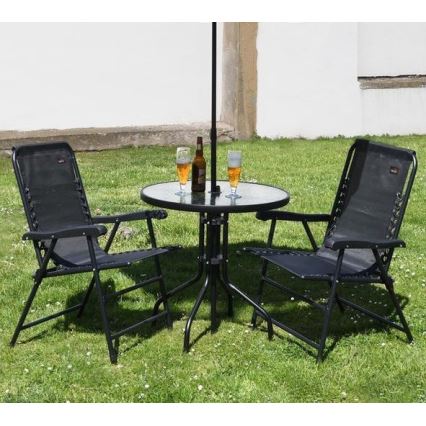 Foldable garden chair black