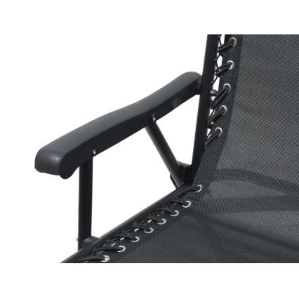 Foldable garden chair black