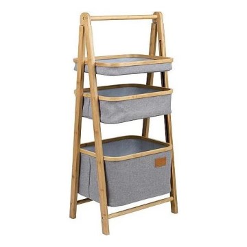 Foldable rack with baskets