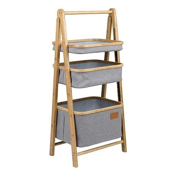 Foldable rack with baskets