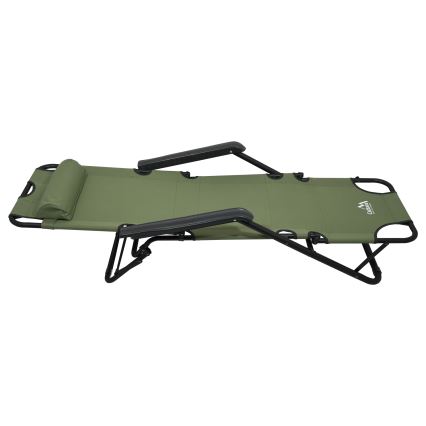 Folding adjustable chair green/black