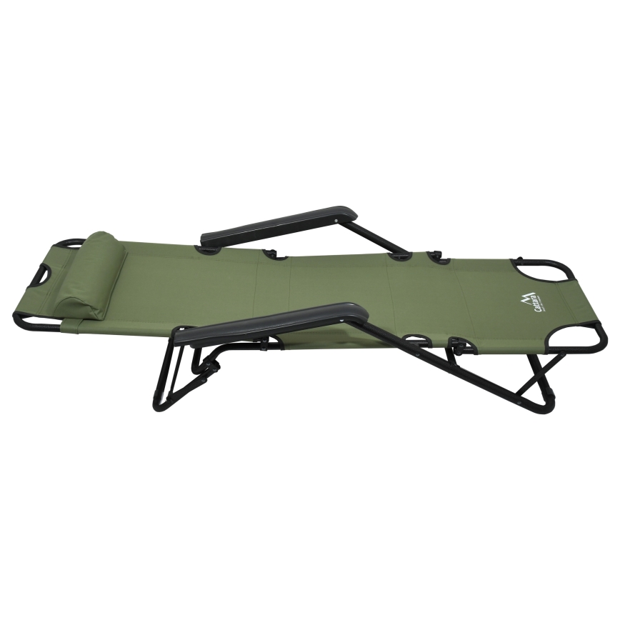 Folding adjustable chair green/black