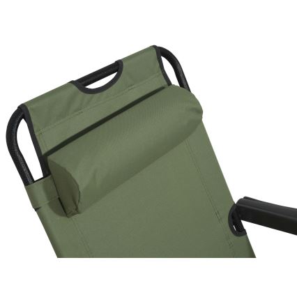 Folding adjustable chair green/black