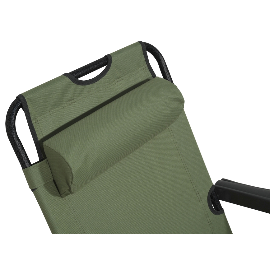 Folding adjustable chair green/black