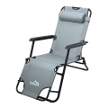Folding adjustable chair grey/black