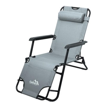 Folding adjustable chair grey/black