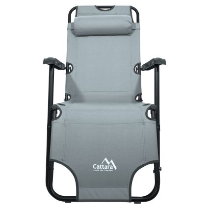 Folding adjustable chair grey/black