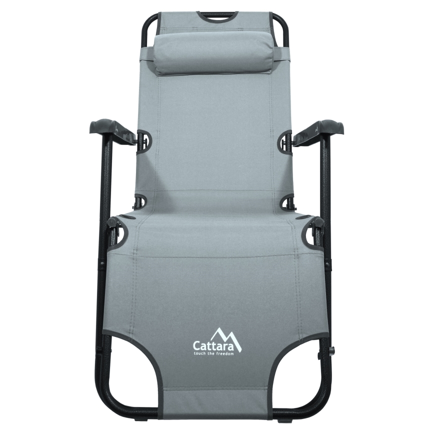 Folding adjustable chair grey/black