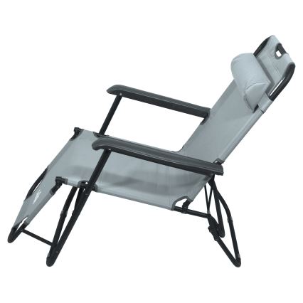 Folding adjustable chair grey/black