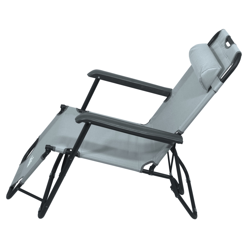 Folding adjustable chair grey/black