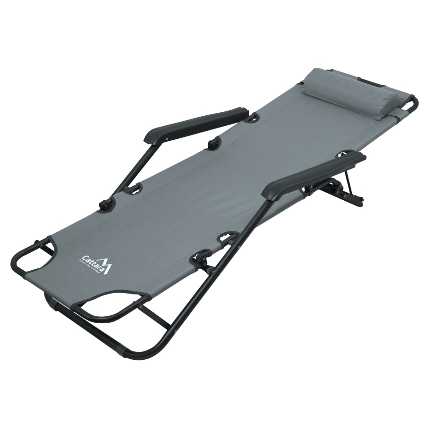 Folding adjustable chair grey/black