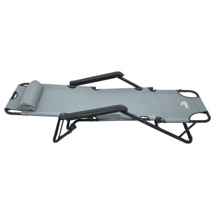 Folding adjustable chair grey/black