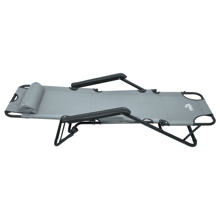 Folding adjustable chair grey/black