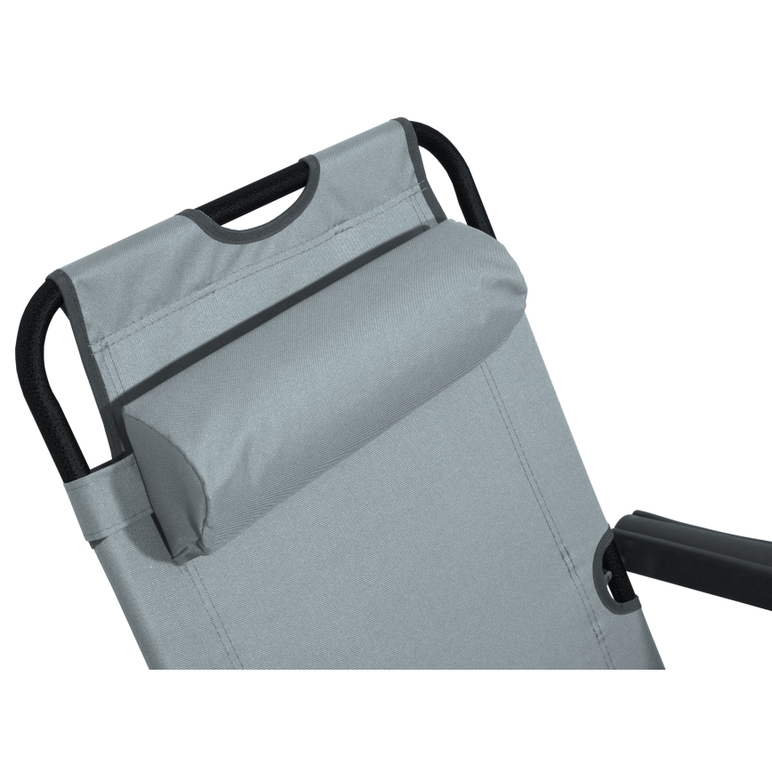Folding adjustable chair grey/black