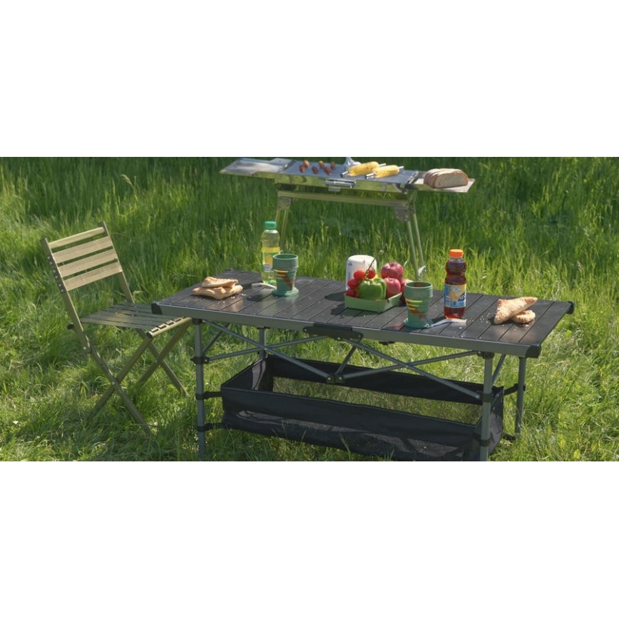Folding camping table 123x55cm anthracite